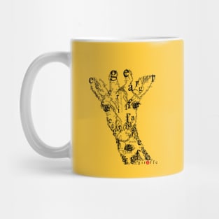 Font illustration "giraffe" Mug